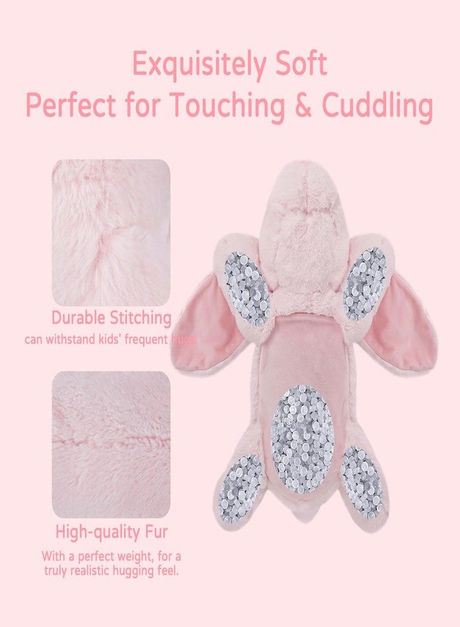 JUSTQUNSEEN 4.5 Lbs Weighted Stuffed Animals 22" Soft Pink Rabbit Plush Weighted Bunny Plush Toys for Kids and Adults Cute and Huggable Plush Toy Gifts for Comfort and Relaxation (Bunny) - Image 4